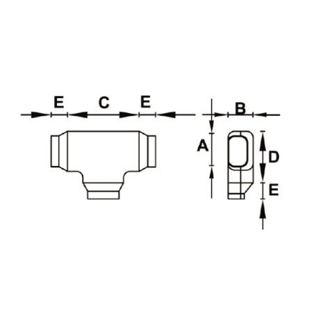 Trišakis kondicionieriaus vamzdžių kanalui Tecnosystemi, New-Line DT72-EXC baltas