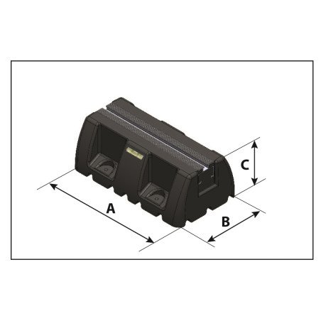 Atrama kondicionieriaus išoriniam blokui Tecnosystemi, SBR Extreme 20 500 kg 600 mm (1 vnt)