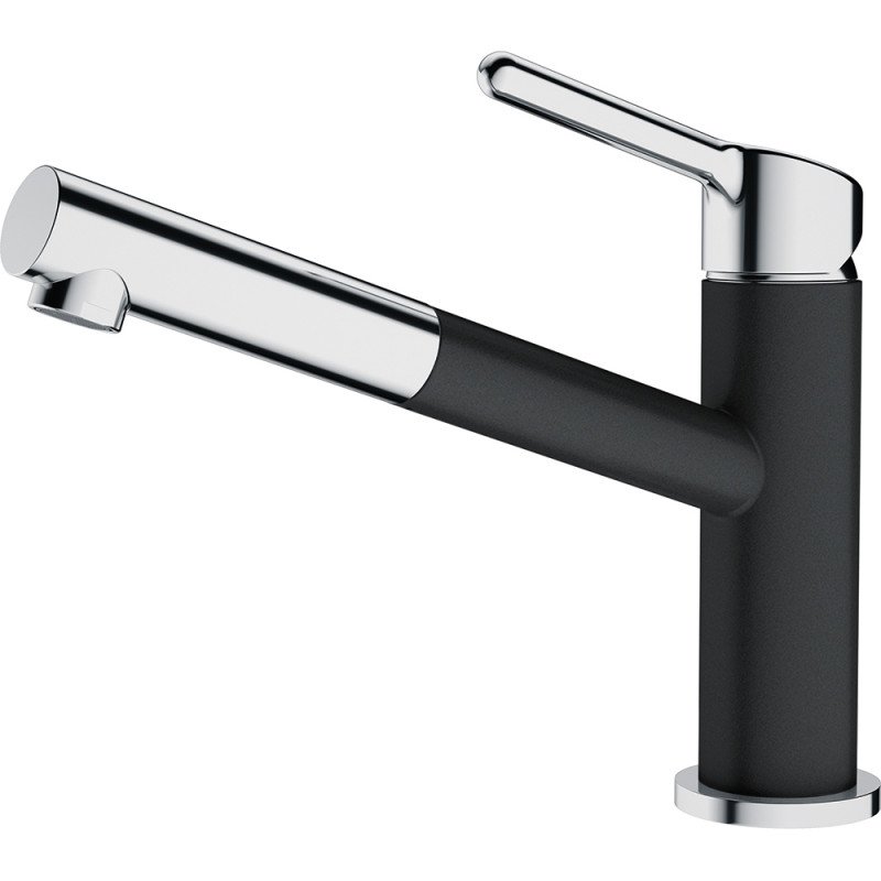 Plautuvės maišytuvas Franke Orbit, su ištraukiamu dušeliu, chrome/onyx