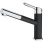 Plautuvės maišytuvas Franke Orbit, su ištraukiamu dušeliu, chrome/onyx