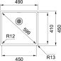 Nerūdijančio plieno plautuvė Franke Box, BXX 210/110-45, ekscentrinis ventilis