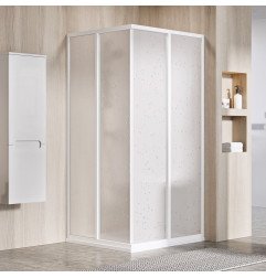 Stačiakampės dušo kabinos sienelė Ravak Supernova, SRV2-90 195 S, balta+plastikas Pearl 1