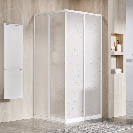 Stačiakampės dušo kabinos sienelė Ravak Supernova, SRV2-90 195 S, balta+plastikas Pearl 1