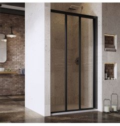 Stumdomos dušo durys Ravak Supernova, ASDP3-90 198, juoda+stiklas Transparent 1
