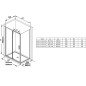 Stacionari sienelė Ravak Blix Slim, BLSPS-80 juoda+stiklas Transparent