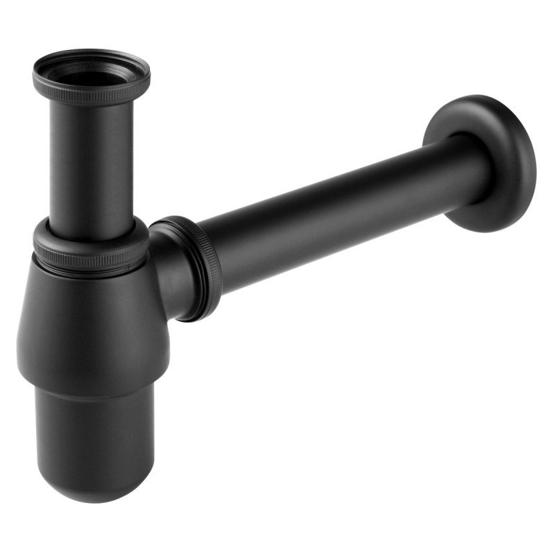 Praustuvo sifonas Ferro, juodas S30-BL
