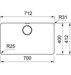 Nerūdijančio plieno plautuvė Franke Mythos, MYX 210-70 3