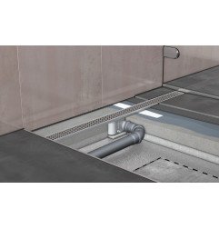 Dušo latako korpusas Aco ShowerDrain C, 92 mm su horizontaliu flanšu, 885 mm