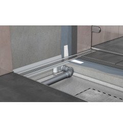 Dušo latako korpusas Aco ShowerDrain C, 92 mm su vertikaliu flanšu, 585 mm