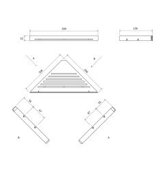 Lentynėlė Ravak, Slim C, satinas/chromas 5