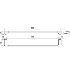 Rankšluoščių laikiklis Ravak 10°, TD 310.20 63 cm, juodas 4