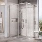 Stačiakampės dušo kabinos sienelė Ravak Blix Slim, BLSRV2K-80, blizgi+stiklas Transparent