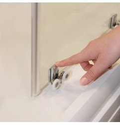 Stačiakampės dušo kabinos sienelė Ravak Blix Slim, BLSRV2K-120, blizgi+stiklas Transparent 3