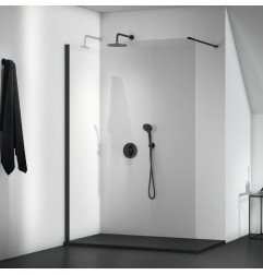 Stacionarios dušo galvos laikiklis Ideal Standard IdealRain, iš sienos 400 mm, Silk Black matinė juoda 3