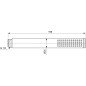 Rankinė dušo galva Ideal Standard, IdealRain Stick metalinė, Silk Black matinė juoda