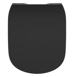Dangtis WC Ideal Standard Tesi, Thin, lėtai nusileidžiantis, Silk Black juoda matinė 3