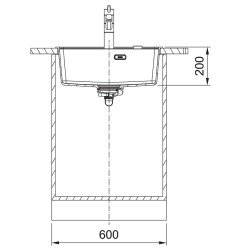 Granitinė plautuvė Franke Maris, MRG 610-52 A, Glacier, rankinis ventilis 3