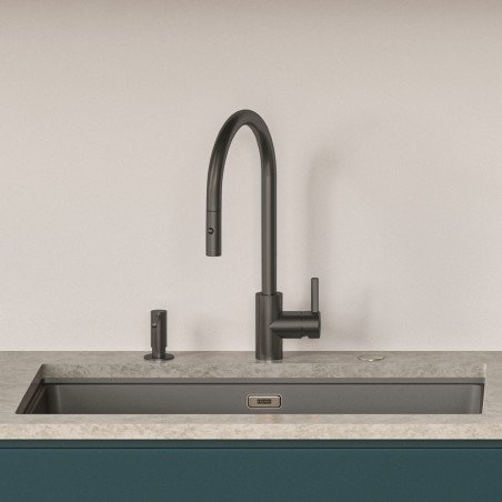 Plautuvės maišytuvas Franke Eos-Neo, su ištraukiamu dušeliu, antracito