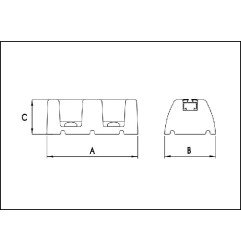 Atrama kondicionieriaus išoriniam blokui Tecnosystemi, SBR Extreme 70-8 300 kg 450 mm (1 vnt)