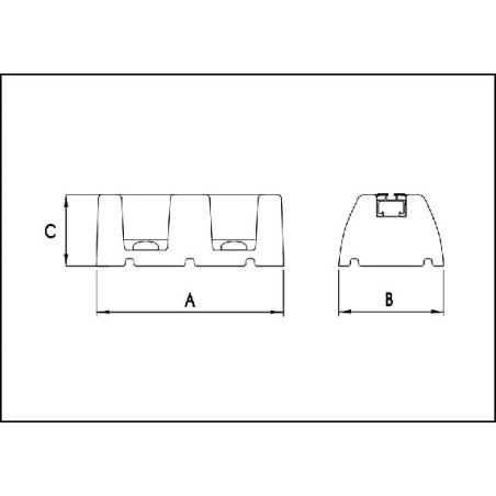 Atrama kondicionieriaus išoriniam blokui Tecnosystemi, SBR Extreme 70-8 300 kg 450 mm (1 vnt)
