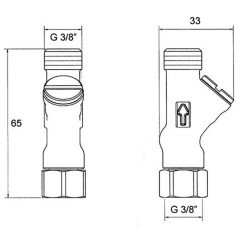 Grubaus valymo filtrai Franke, 3/8" su laisva veržle, 2 vnt komplektas 3