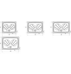Lietas dušo padėklas Ravak Gigant Pro, 100x90 baltas 4