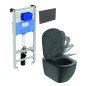 WC rėmo komplektas Ideal Standard ProSys, su WC Tesi Aquablade ir soft-close dangčiu Silk Black M1 WC rėmo komplektas Ideal Standard ProSys, su WC Tesi Aquablade ir soft-close dangčiu Silk Black M1