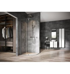 Pusapvalė dušo kabina Ravak Nexty, NSKK3-90 satinas+Transparent 1