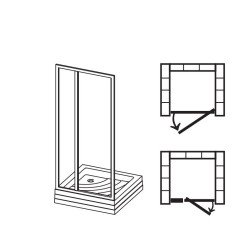 Dušo durys Ravak Nexty, NDOP2-100 satinas+Transparent 3