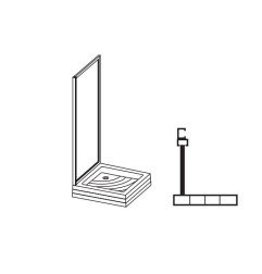 Stacionari sienelė Ravak Nexty, NPSS-90 satinas+Transparent 3