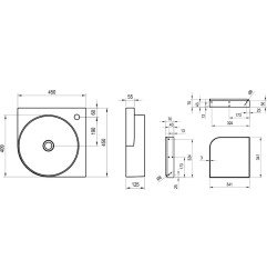 Keraminis praustuvas Ravak Yard, 450 C baltas 10