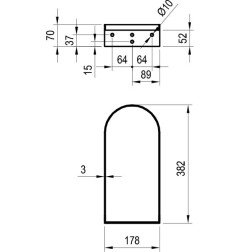 Laikiklis praustuvui Ravak Yard, 400 nerūdijantis plienas 3