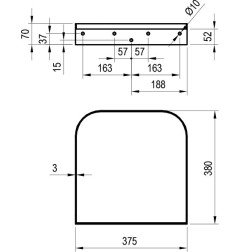Laikiklis praustuvui Ravak Yard, 600 balta 3
