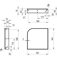 Laikiklis praustuvui Ravak Yard, 450 C juoda 4