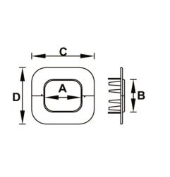Apdaila kondicionieriaus vamzdžių kanalui Tecnosystemi, Black-Line RM72-EXC juoda