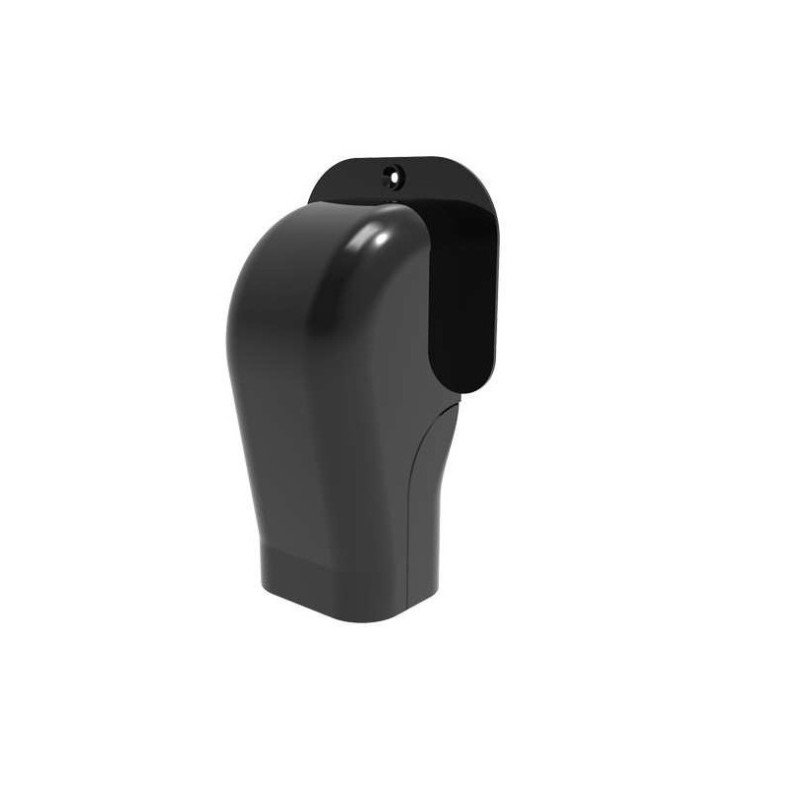 Alkūnė-užbaigimas į sieną kondicionieriaus vamzdžių kanalui Tecnosystemi, Black-Line TM72-EXC juoda