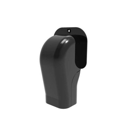 Alkūnė-užbaigimas į sieną kondicionieriaus vamzdžių kanalui Tecnosystemi, Black-Line TM72-EXC juoda 1