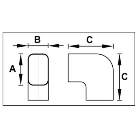 Alkūnė kondicionieriaus vamzdžių kanalui Tecnosystemi, standi vertikali Brown-Line CP72-EXC ruda