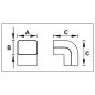 Alkūnė kondicionieriaus vamzdžių kanalui Tecnosystemi, standi horizontali New-Line CA72-EXC balta