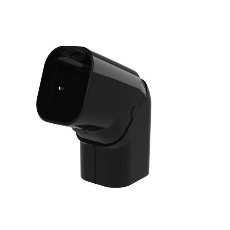 Alkūnė kondicionieriaus vamzdžių kanalui Tecnosystemi, lanksti vertikali Black-Line CPS72-EXC juoda