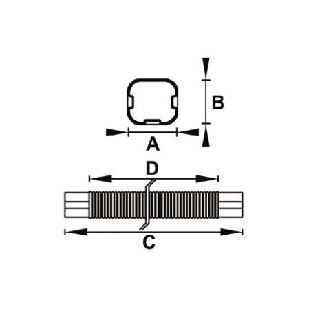 Lankstus kanalas kondicionieriaus vamzdžiams Tecnosystemi, New-Line MF100-EXC 520x98x73 baltas