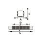 Lankstus kanalas kondicionieriaus vamzdžiams Tecnosystemi, New-Line MF100-EXC 520x98x73 baltas