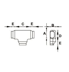 Trišakis kondicionieriaus vamzdžių kanalui Tecnosystemi, New-Line DT100-EXC baltas