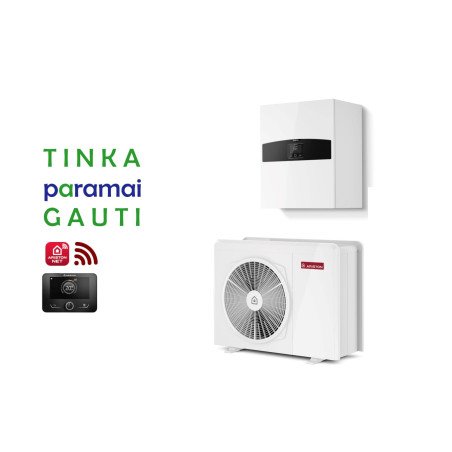 Šilumos siurblys Oras-Vanduo Ariston Nimbus R32, Plus, 35 S Net 6.35 kW, su Wi-Fi 1