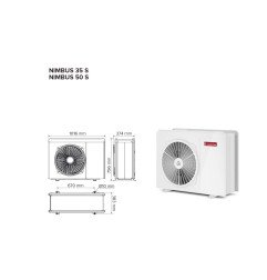 Šilumos siurblys Oras-Vanduo Ariston Nimbus R32, Plus, 35 S Net 6.35 kW, su Wi-Fi 4