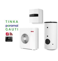 Šilumos siurblys Oras-Vanduo Ariston Nimbus R32, Flex, 80 S T Net 11 kW Φ3, su 190l vandens šildytuvu ir Wi-Fi 1