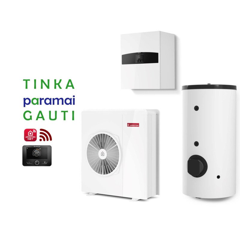 Šilumos siurblys Oras-Vanduo Ariston Nimbus R32, Flex, 80 S T Net 11 kW Φ3, su 190l vandens šildytuvu ir Wi-Fi Šilumos siurblys Oras-Vanduo Ariston Nimbus R32, Flex, 80 S T Net 11 kW Φ3, su 190l vandens šildytuvu ir Wi-Fi
