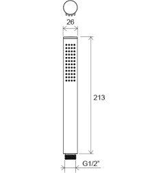 Dušo galvutė Ravak Chrome, 957.20BL 1 funkcija, juoda 4