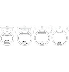 Apvalus veidrodis su LED apšvietimu Ravak Luna I, Ø800x30 4