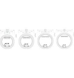 Apvalus veidrodis su LED apšvietimu Ravak Orbit I, Ø700x30 3